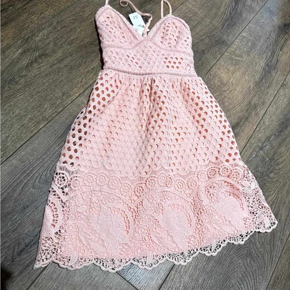 Pink Lace Dress - Picture 9 of 10